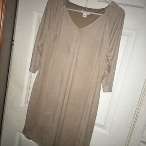 Cato L Tan Suede Mid Thigh/Mini Dress
